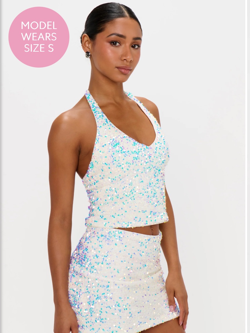 Show Me Your Mini All That Top - Iridescent White Xs